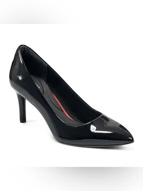Rockport Total Motion Collection Black Patent Pump 7.5 M Black Noir